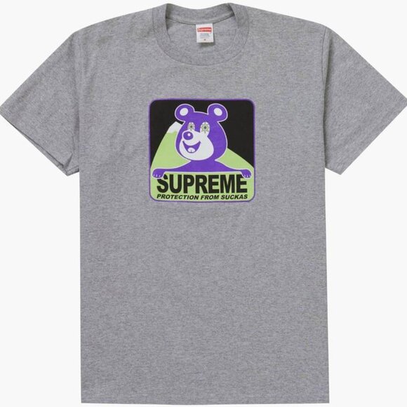 Supreme Bear Tee T-Shirt Large Heather Grey FW20 2020 New in Bag - Picture 1 of 6